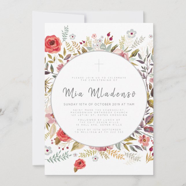 Baby Baptism Announcement Invitation (Front)