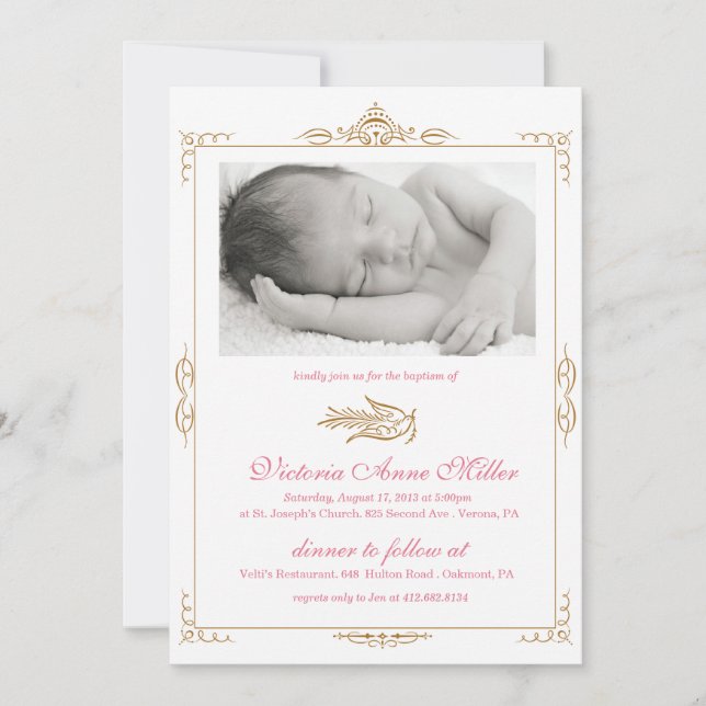 Baby Baptism Invitation (Front)