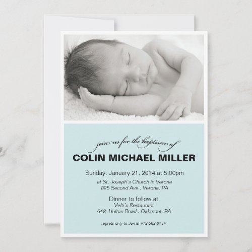 Baby Baptism Invitation