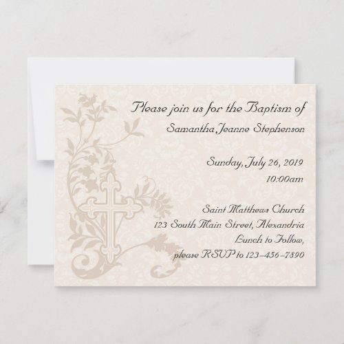 Baby Baptism Invitation