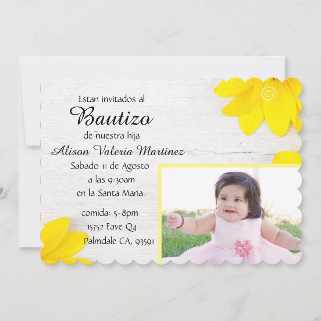 Baby Baptism Invitation (Front)