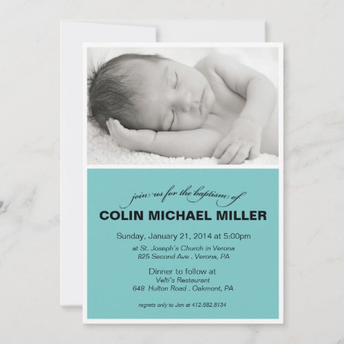 Baby Baptism Invitation