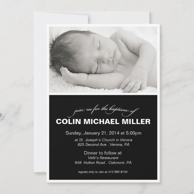 Baby Baptism Invitation (Front)