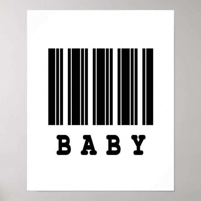 baby barcode design posters