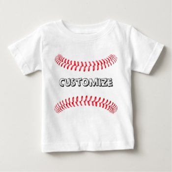 Baby Baseball Custom T-shirt by SoccerMomsDepot at Zazzle