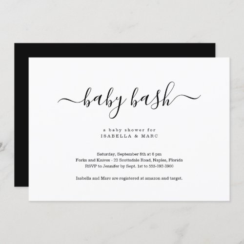 Baby Bash Baby Shower Invitation