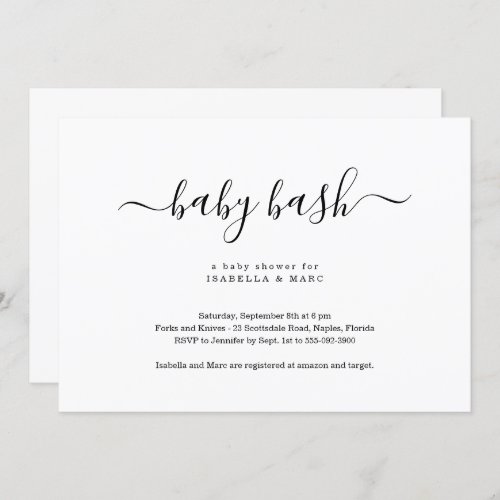 Baby Bash Baby Shower Invitation