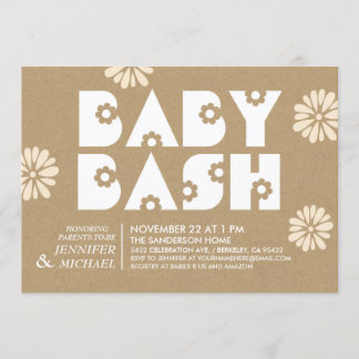 Baby Bash | Baby Shower Invitations Kraft Paper v1