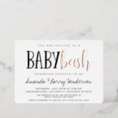 Baby Bash Couples Baby Shower Foil Invitation (Standing Front)