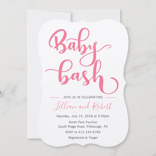 Baby Bash Couples Baby Shower for Girl Invitation (Front)