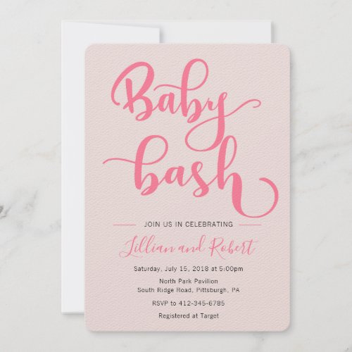 Baby Bash Couples Baby Shower for Girl Invitation