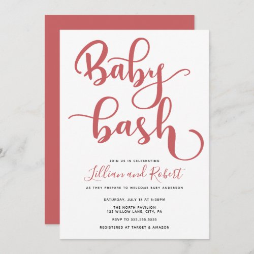 Baby Bash Couples Baby Shower Invitation