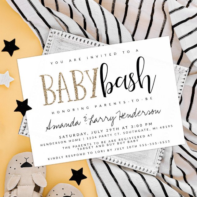 Baby Bash, Couples Baby Shower Invitation