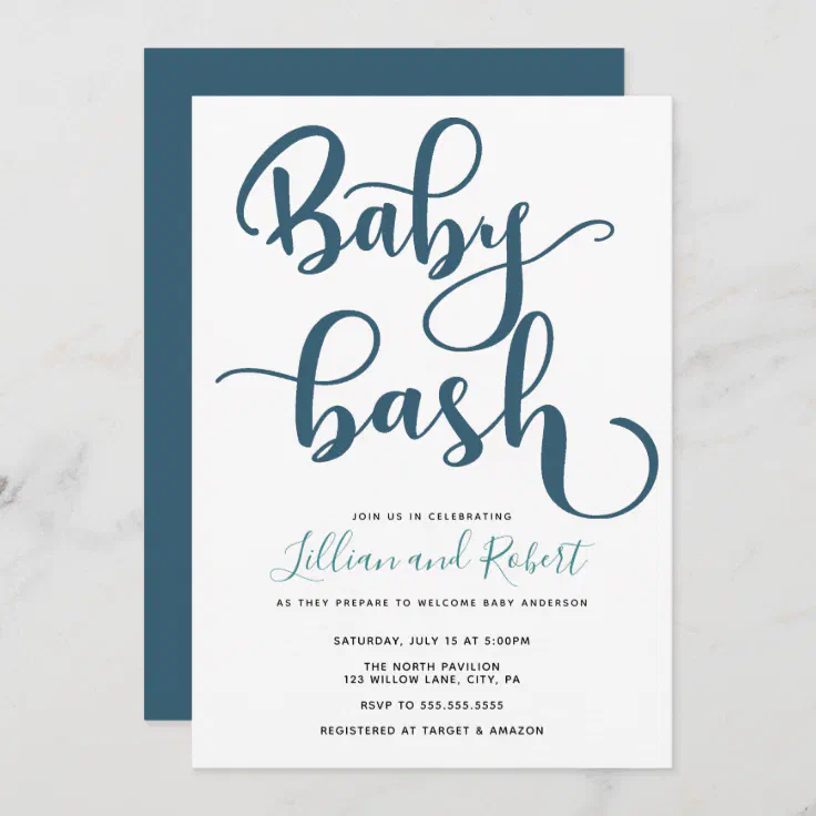 Baby Bash Couples Baby Shower Invitation Zazzle