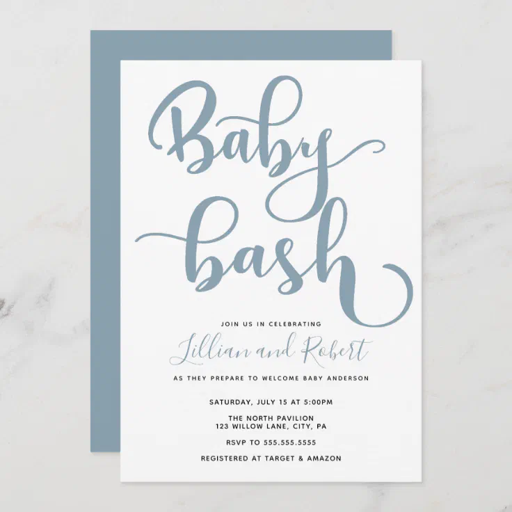 Baby Bash Couples Baby Shower Invitation Zazzle