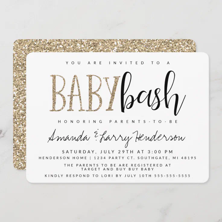 Baby Bash Couples Baby Shower Invitation Zazzle