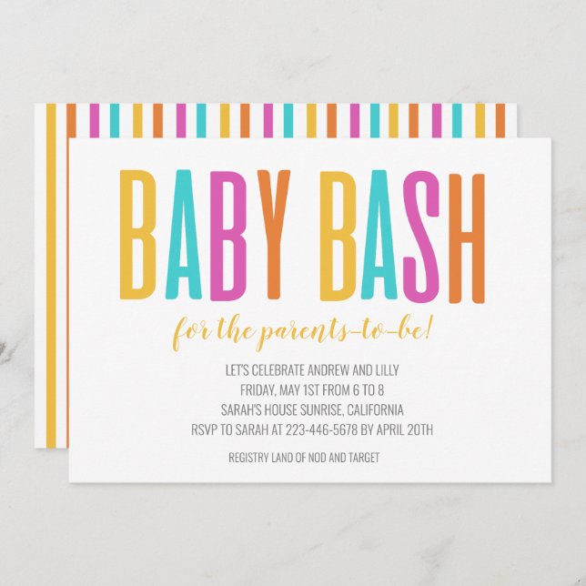Baby Bash Invitation (Front/Back)