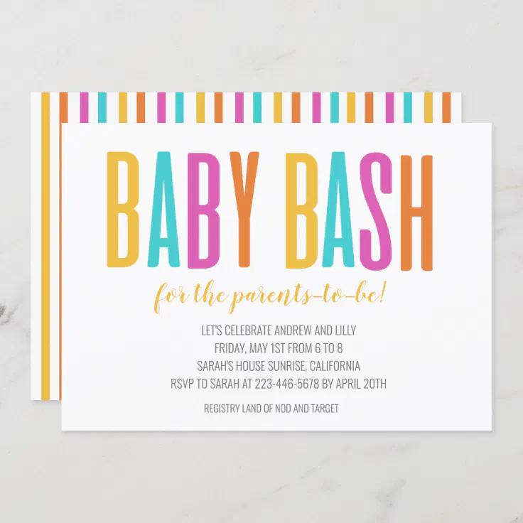 Baby Bash Invitation Zazzle