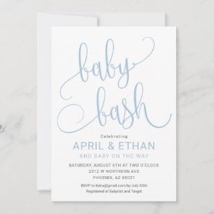 Baby Bash Invitation, Couples Shower Invitation