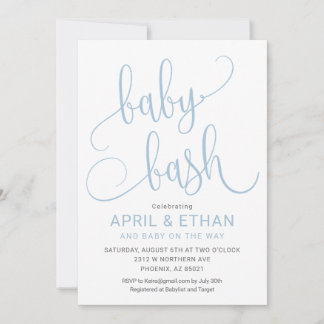 Baby Bash Invitation, Couples Shower Invitation