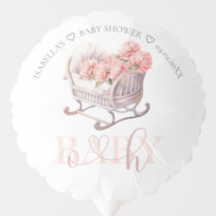 Baby Basket Baby Shower Glitter Personalized Balloon