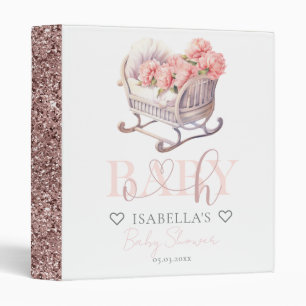 Baby Basket Baby Shower Memory Album 3 Ring Binder