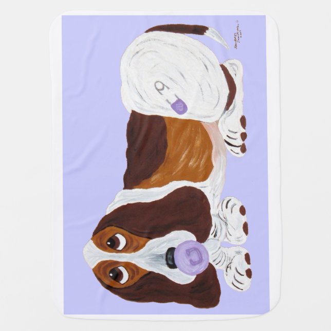 Baby Basset Hound  Blanket (Front)