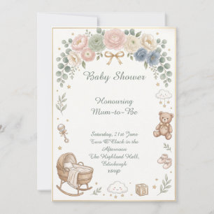 Baby Bassinet Baby Shower Invitation