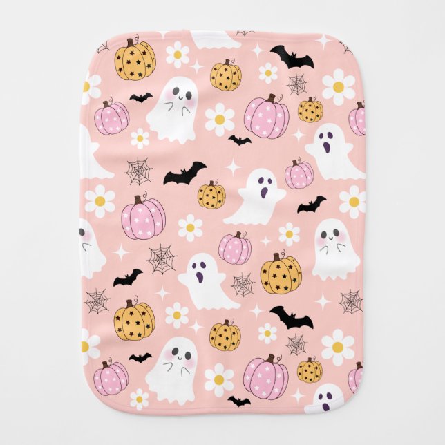 Baby Bat Halloween Burp Cloth | Cute Design (Front)