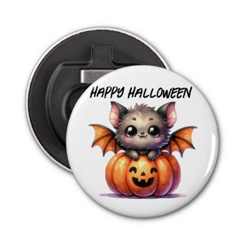 Baby Bat Pumpkin Halloween Bottle Opener