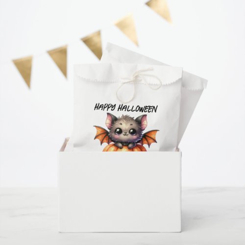 Baby Bat Pumpkin Halloween Favor Bag