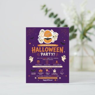 Baby Bat Trick or Treat Halloween Invitation