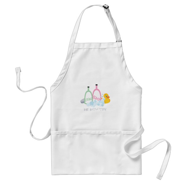 Baby Bath Time Adult Apron (Front)