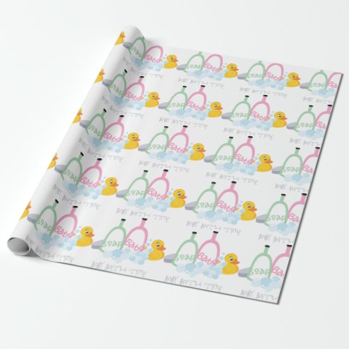Baby Bath Time Wrapping Paper