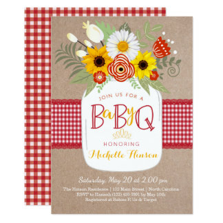 Baby BBQ Baby Shower Invitation, BabyQ Invite