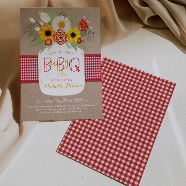 Baby BBQ Baby Shower Invitation, BabyQ Invite (Creator Uploaded)