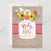 Baby BBQ Baby Shower Invitation, BabyQ Invite (Front)