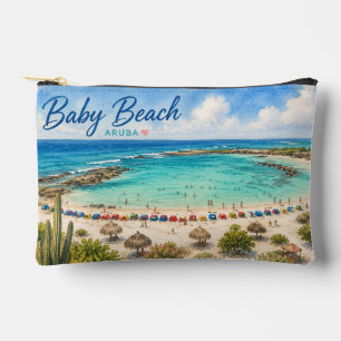 Baby Beach Aruba Caribbean Travel souvenir Accessory Pouch