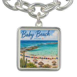 Baby Beach Aruba Caribbean Travel souvenir Bracelet