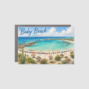 Baby Beach Aruba Caribbean Travel souvenir Car Magnet
