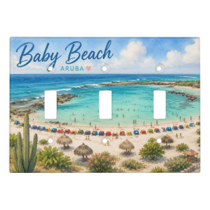 Baby Beach Aruba Caribbean Travel souvenir Light Switch Cover