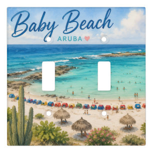 Baby Beach Aruba Caribbean Travel souvenir Light Switch Cover