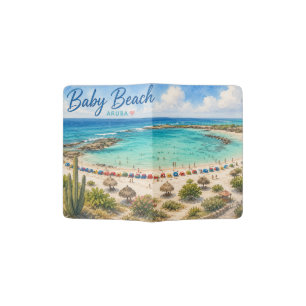 Baby Beach Aruba Caribbean Travel souvenir Passport Holder