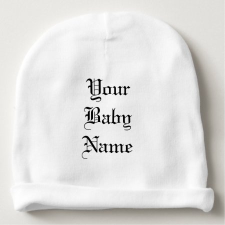 Baby Beanie With Personalized Lettered Name