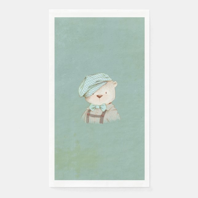 Baby Bear Adorable Cute Kids Simple Whimsical Paper Guest Towels (Front)