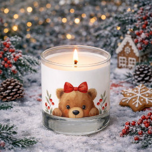 Baby Bear And Rowan Berries Baby Shower Scented Candle