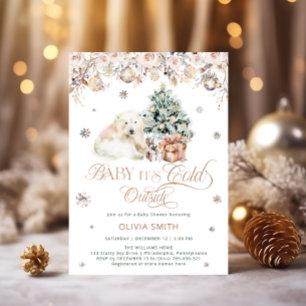 Baby Bear Baby it's Cold Outside Baby Shower Invitation