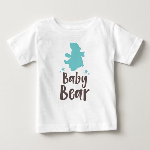 Baby Bear Bear Cub Cute Bear Little Bear _ Blue Baby T_Shirt