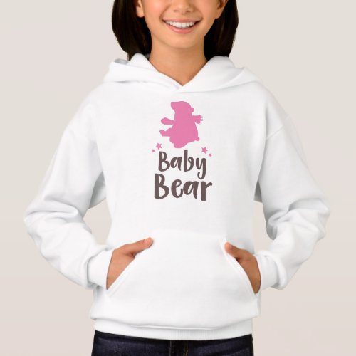 Baby Bear Bear Cub Cute Bear Little Bear _ Pink Hoodie