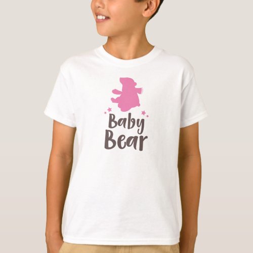 Baby Bear Bear Cub Cute Bear Little Bear _ Pink T_Shirt